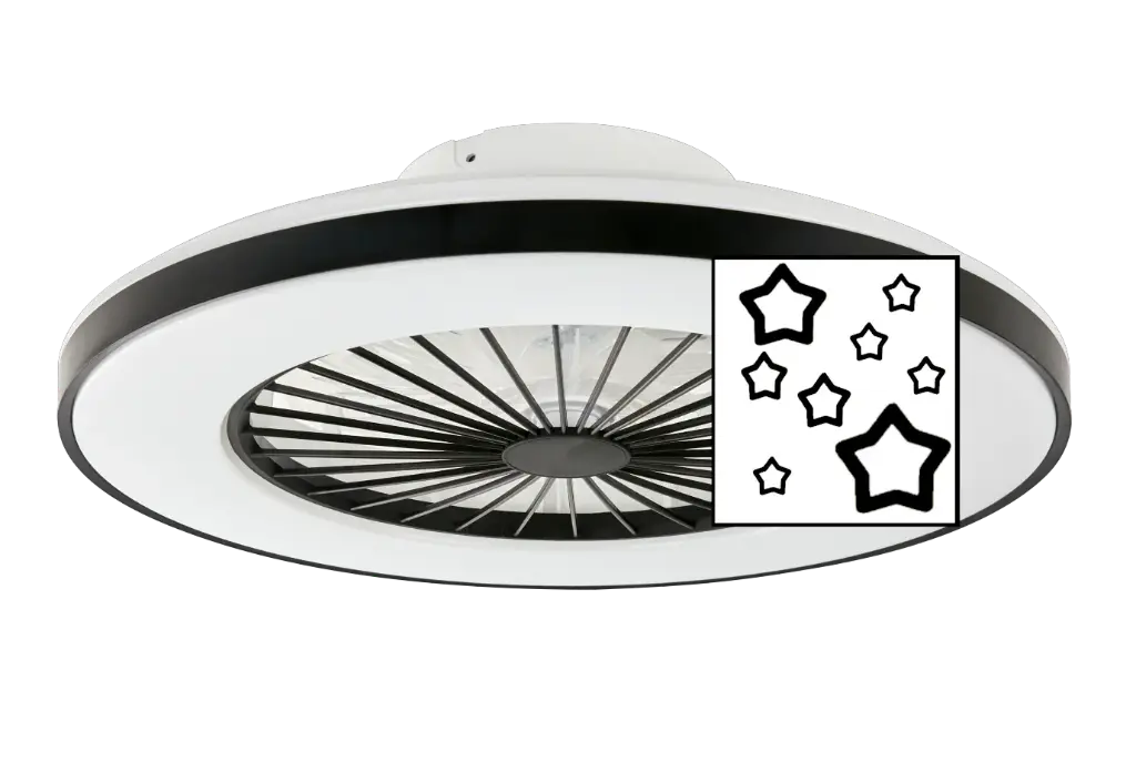 HSL CEILING VENTILATOR "KONSTANTIN" XL STARLIGHT