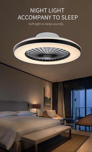 [N2-6FIX-RAIX] HSL CEILING VENTILATOR "KONSTANTIN" OPAL WHITE/BLACK